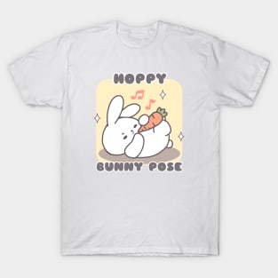 Hoppy Bunny Pose for Playful Yoga Bliss T-Shirt